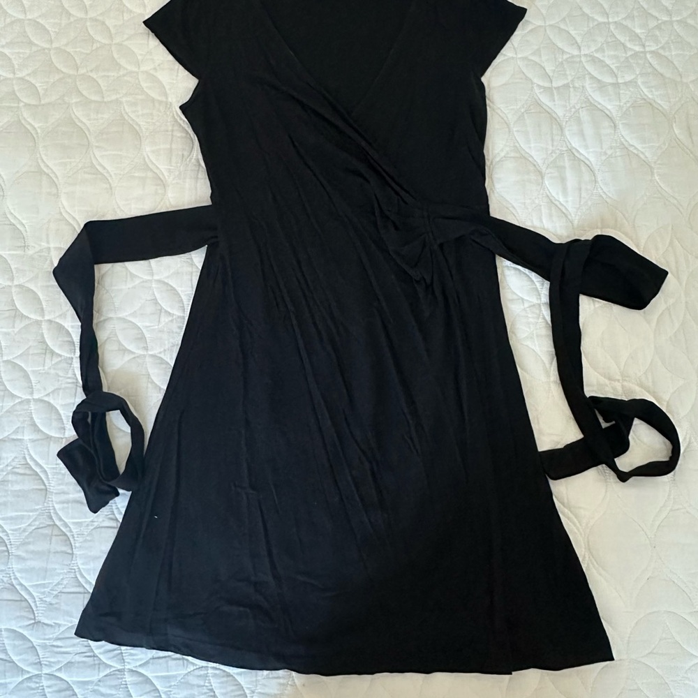 Ann Taylor Black Wrap Dress